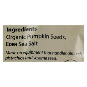 Eden Foods Organic Pumpkin Seeds - Dry Roasted - Case Of 15 - 4 Oz. - Whole Green Foods
