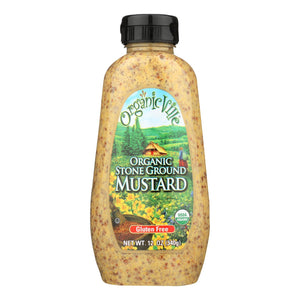 Organic Ville Organic Mustard - Stone Ground - Case Of 12 - 12 Oz. - Whole Green Foods