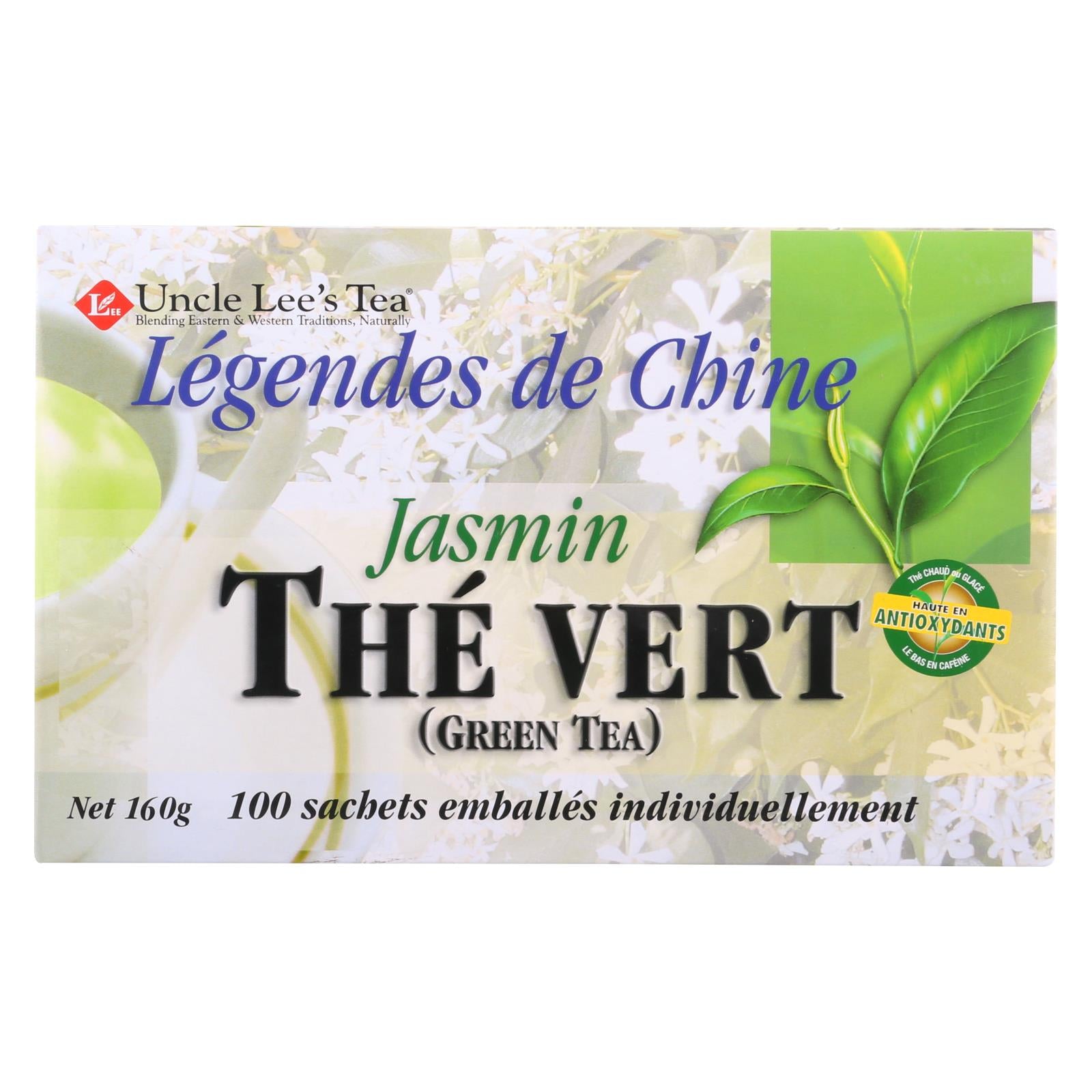 Uncle Lee's Legend Of China Green Tea Jasmine - 100 Tea Bags - Whole Green Foods