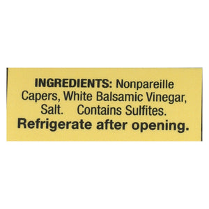 Alessi - Capers In White Balsamic Vinegar - 3.5 Oz - Case Of 6 - Whole Green Foods