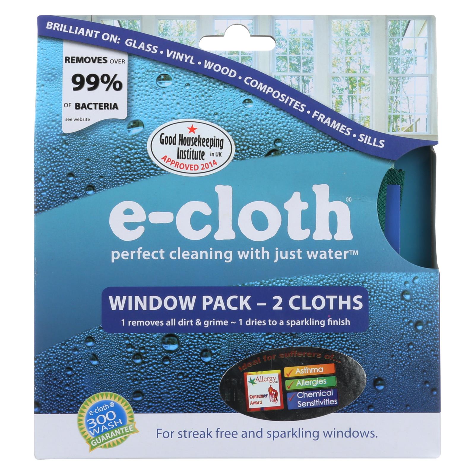 E-cloth Window Cleaning Cloth - 2 Pack - Whole Green Foods