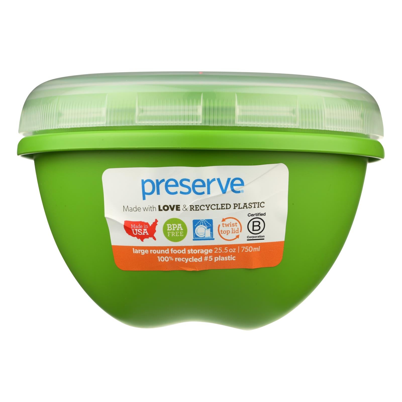 Preserve Large Food Storage Container Green - 25.5 Oz - Whole Green Foods