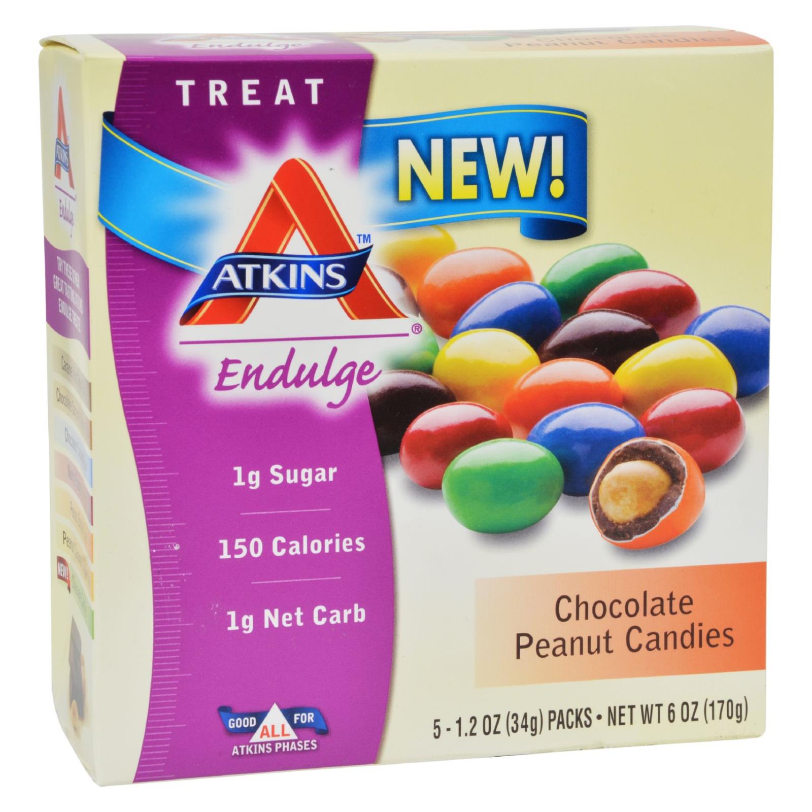Atkins Endulge Bars - Chocolate Peanut Candies - 1.2 Oz - 5 Count - Whole Green Foods