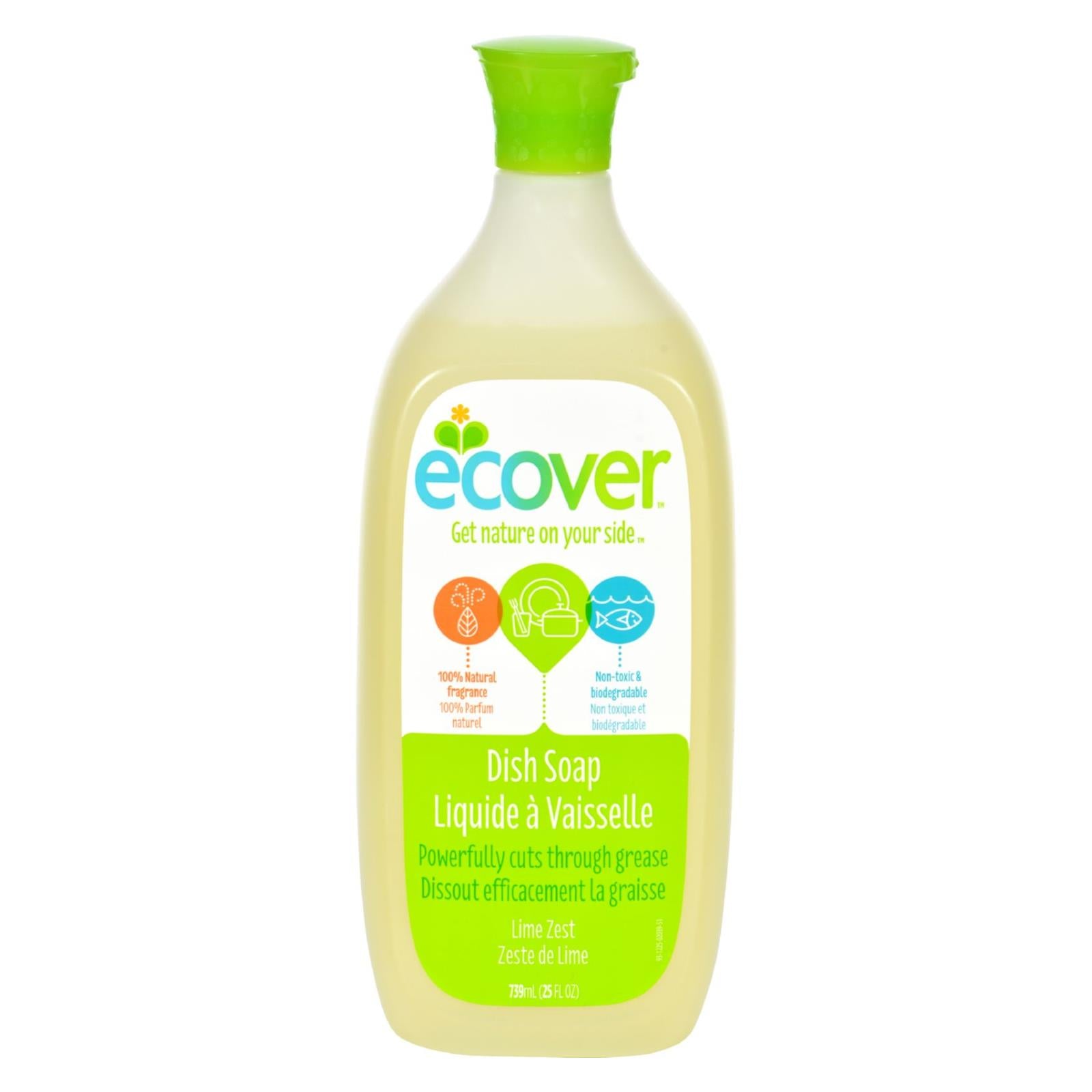 Ecover Liquid Dish Soap - Lime Zest - 25 Oz - Case Of 6 - Whole Green Foods