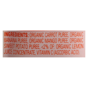 Happy Tot Toodler Food - Organic - Love My Veggies - Carrot Banana Mango And Sweet Potato - 4.22 Oz - Case Of 16 - Whole Green Foods