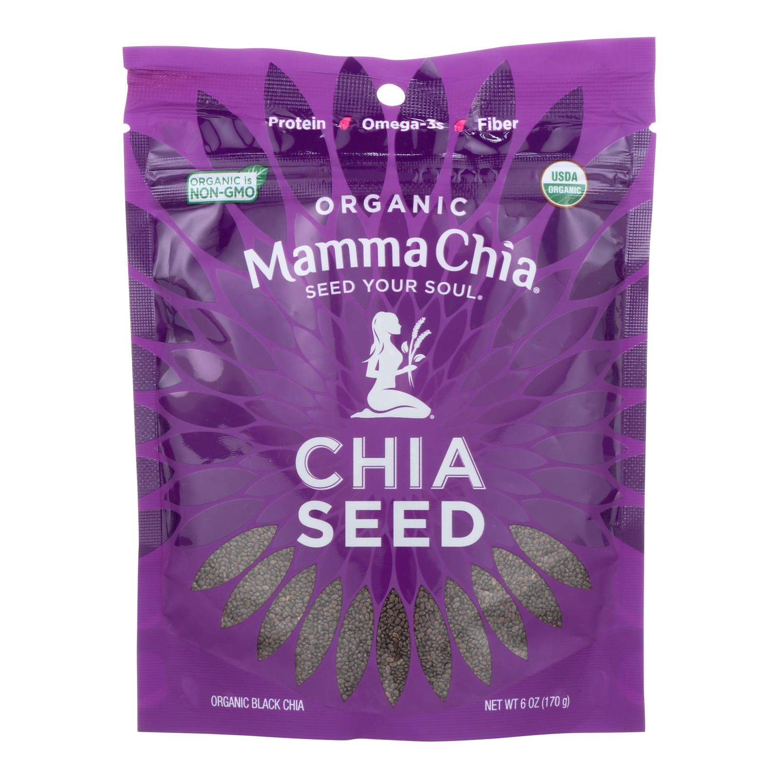 Mamma Chia Organic Black Seeds - Case Of 8 - 6 Oz. - Whole Green Foods