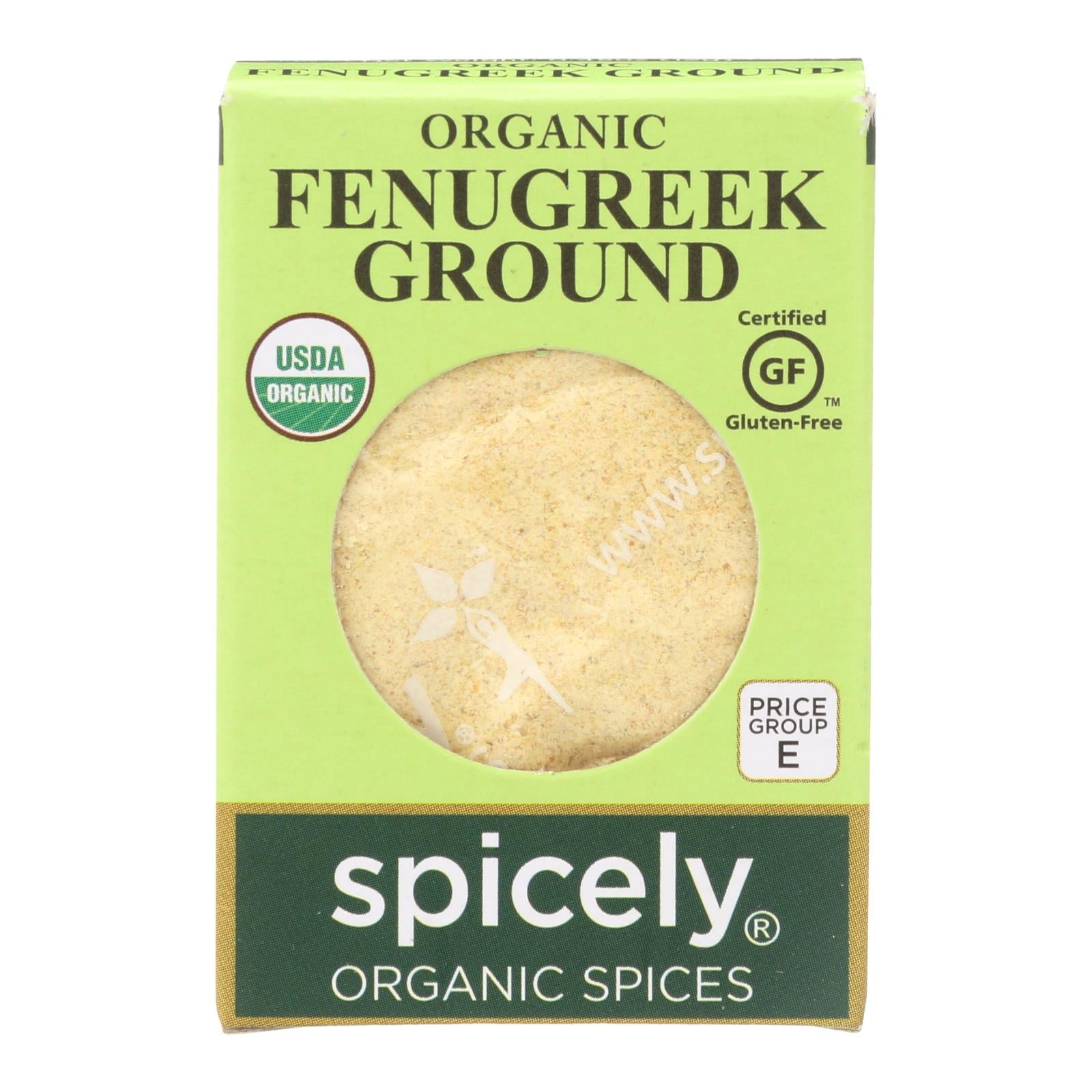 Spicely Organics - Organic Fenugreek - Ground - Case Of 6 - 0.45 Oz. - Whole Green Foods