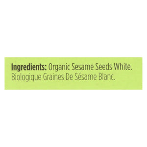 Spicely Organics - Organic Sesame Seed - White - Case Of 6 - 0.45 Oz. - Whole Green Foods