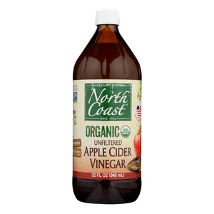 North Coast Organic Unfiltered Apple Cider Vinegar  - Case Of 6 - 32 Fz - Whole Green Foods