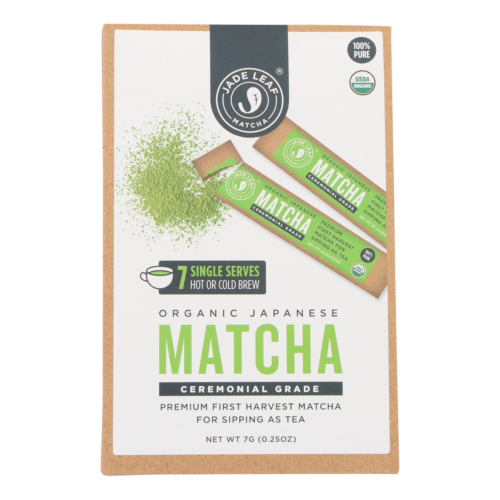 Jade Leaf Organics - Tea - Ceremonial Matcha - Case Of 8 - 0.7 Oz. - Whole Green Foods