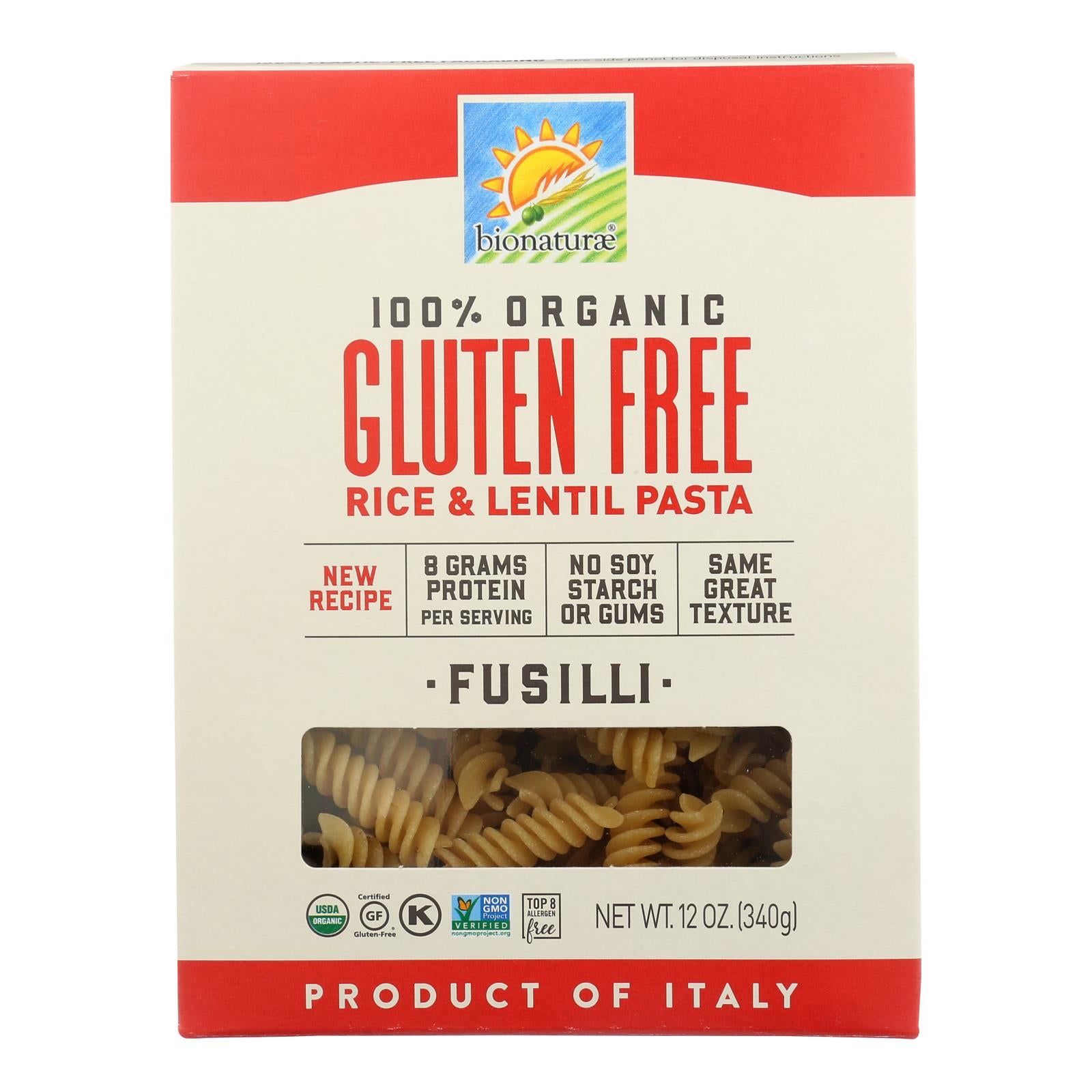 Bionaturae - Pasta Og1 Fusilli G-f - Cs Of 12-12 Oz - Whole Green Foods