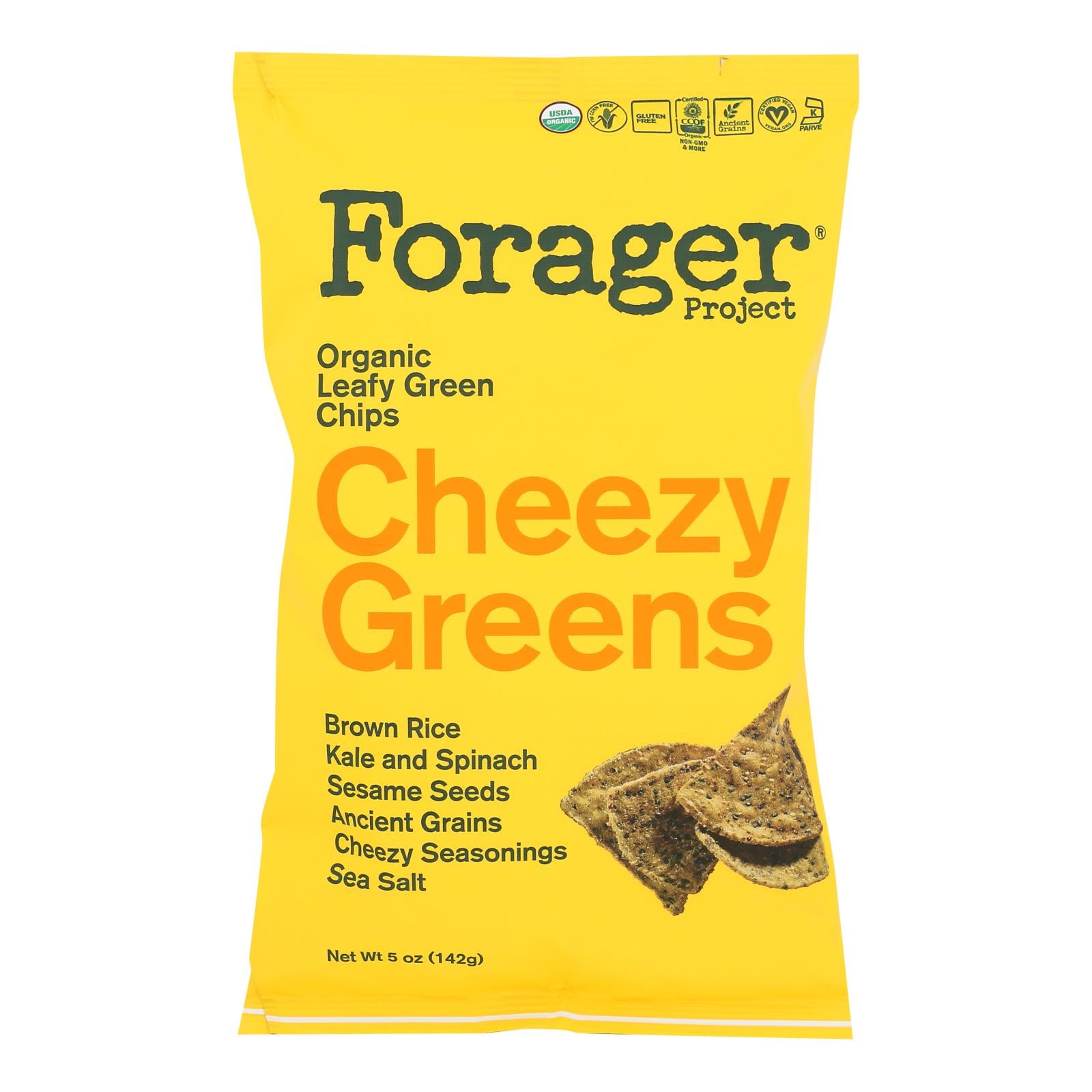 Forager Project - Veg Chips Chzy Greens - Case Of 8-5 Oz - Whole Green Foods