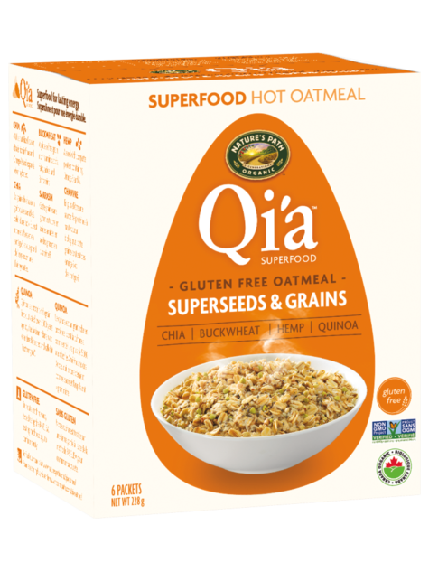 Organic Oatmeal; Superseeds & Grains, 8oz, case of 6