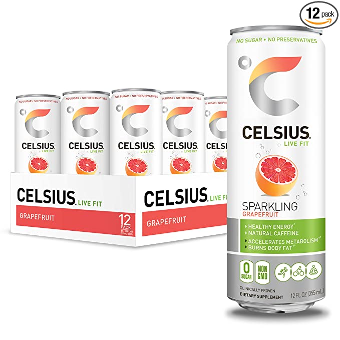 CELSIUS: Beverage Sparkling Grapefruit, 12 oz, case of 12