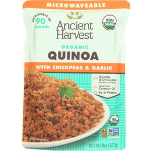 ANCIENT HARVEST: Organic Quinoa with Chickpeas & Garlic, 8 oz, pack of 6