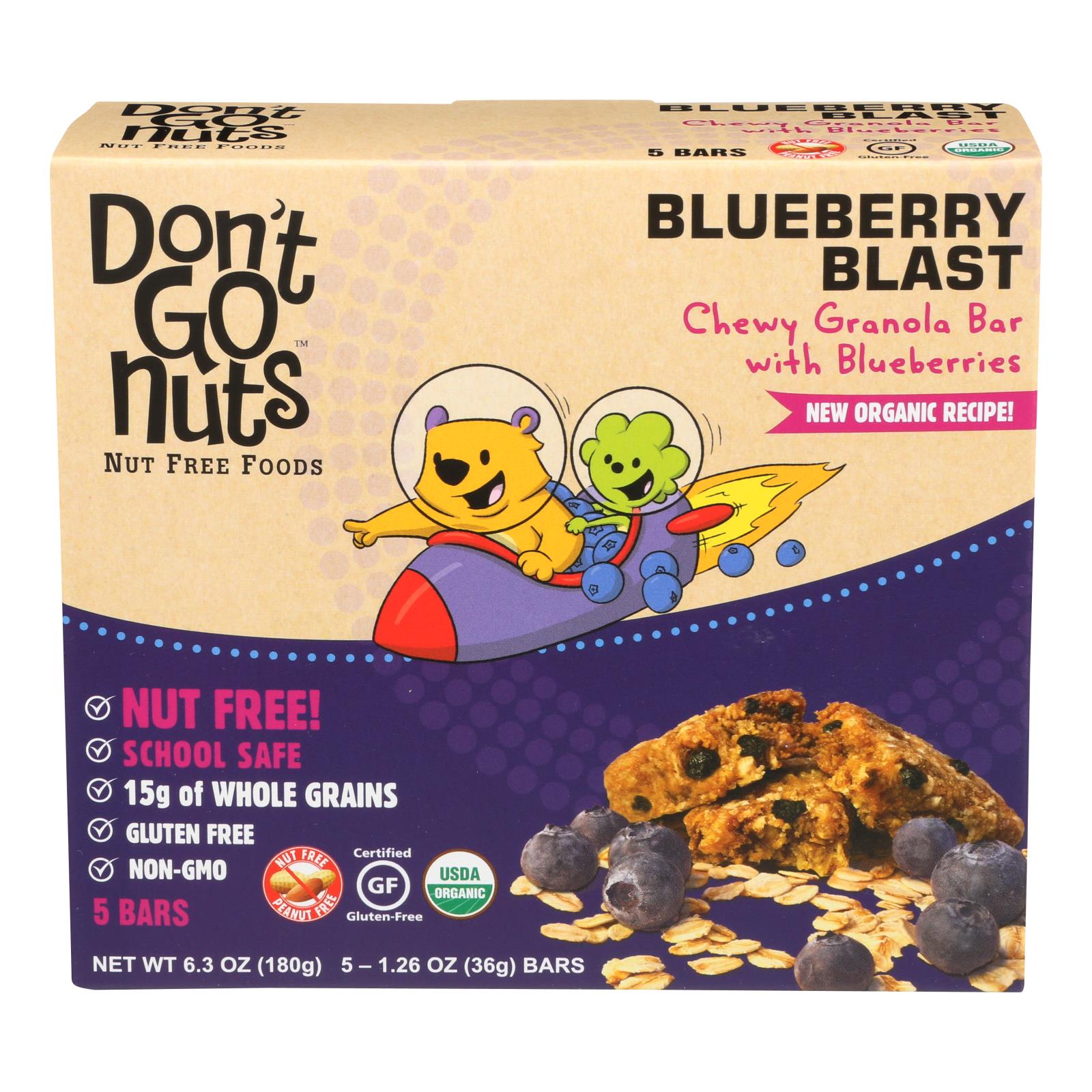 Don't Go Nuts Blueberry Blast Chewy Granola Bar With Blueberries - Case Of 6 - 6.3 Oz - Whole Green Foods