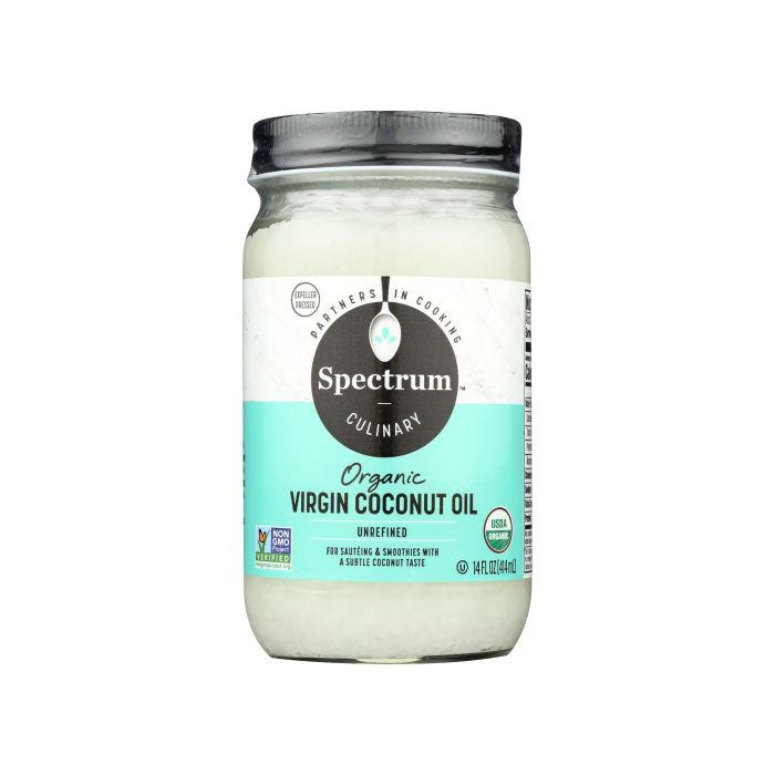 SPECTRUM NATURALS: Organic Virgin Coconut Oil Unrefined, 14 oz - Whole Green Foods