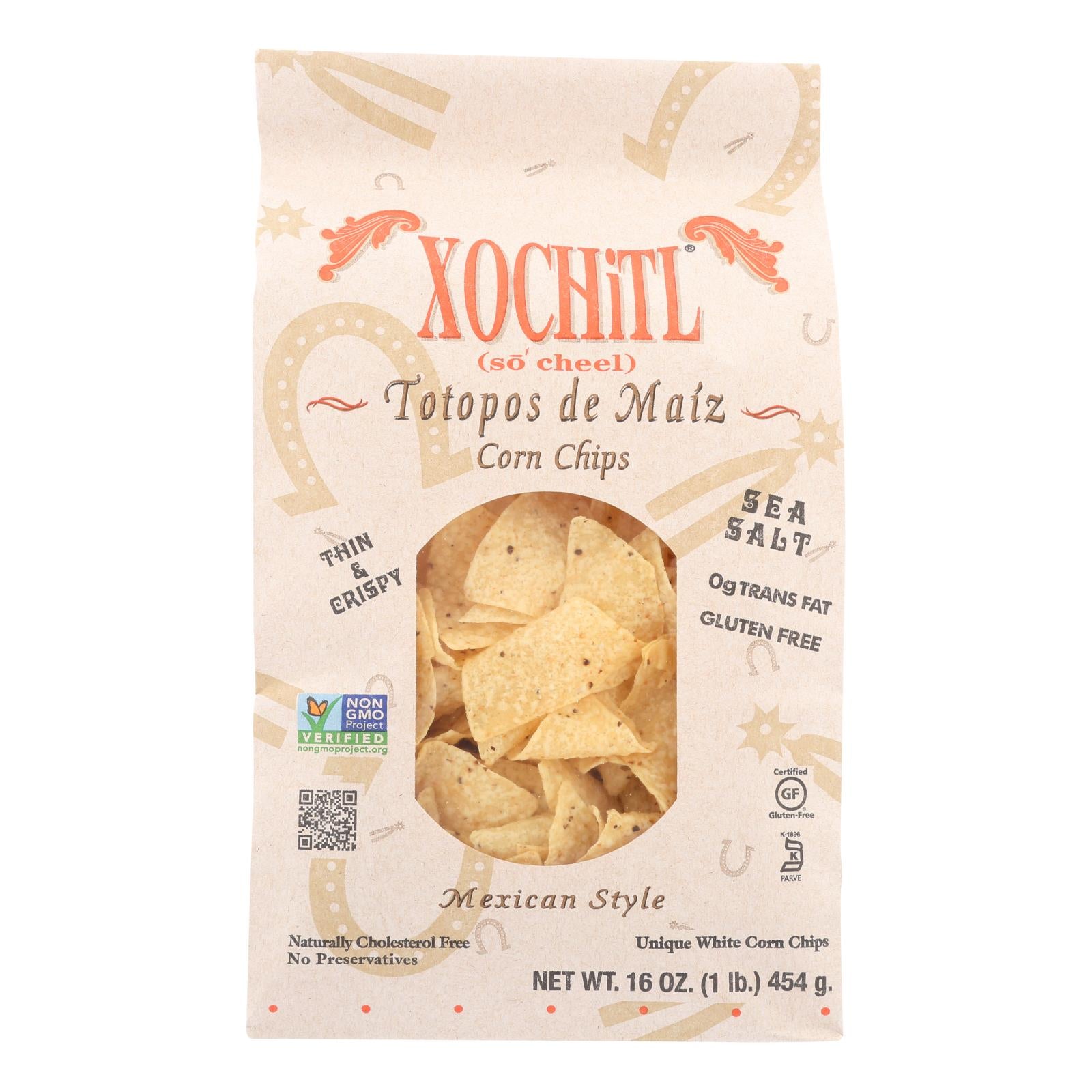 Xochitl Corn Chips - Salted - Case Of 9 - 16 Oz. - Whole Green Foods