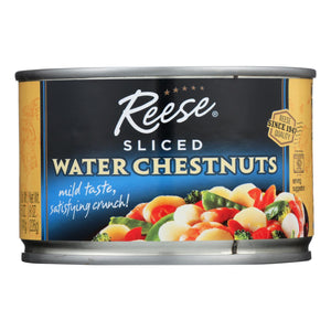 Reese Water Chestnuts - Sliced - Case Of 12 - 8 Oz. - Whole Green Foods