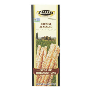 Alessi - Breadsticks - Sesame - Case Of 6 - 4.4 Oz. - Whole Green Foods