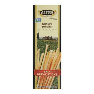 Alessi - Breadsticks - Thin - Case Of 6 - 3 Oz. - Whole Green Foods