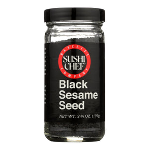 Sushi Chef Black Sesame Seeds - Case Of 12 - 3.75 Oz. - Whole Green Foods