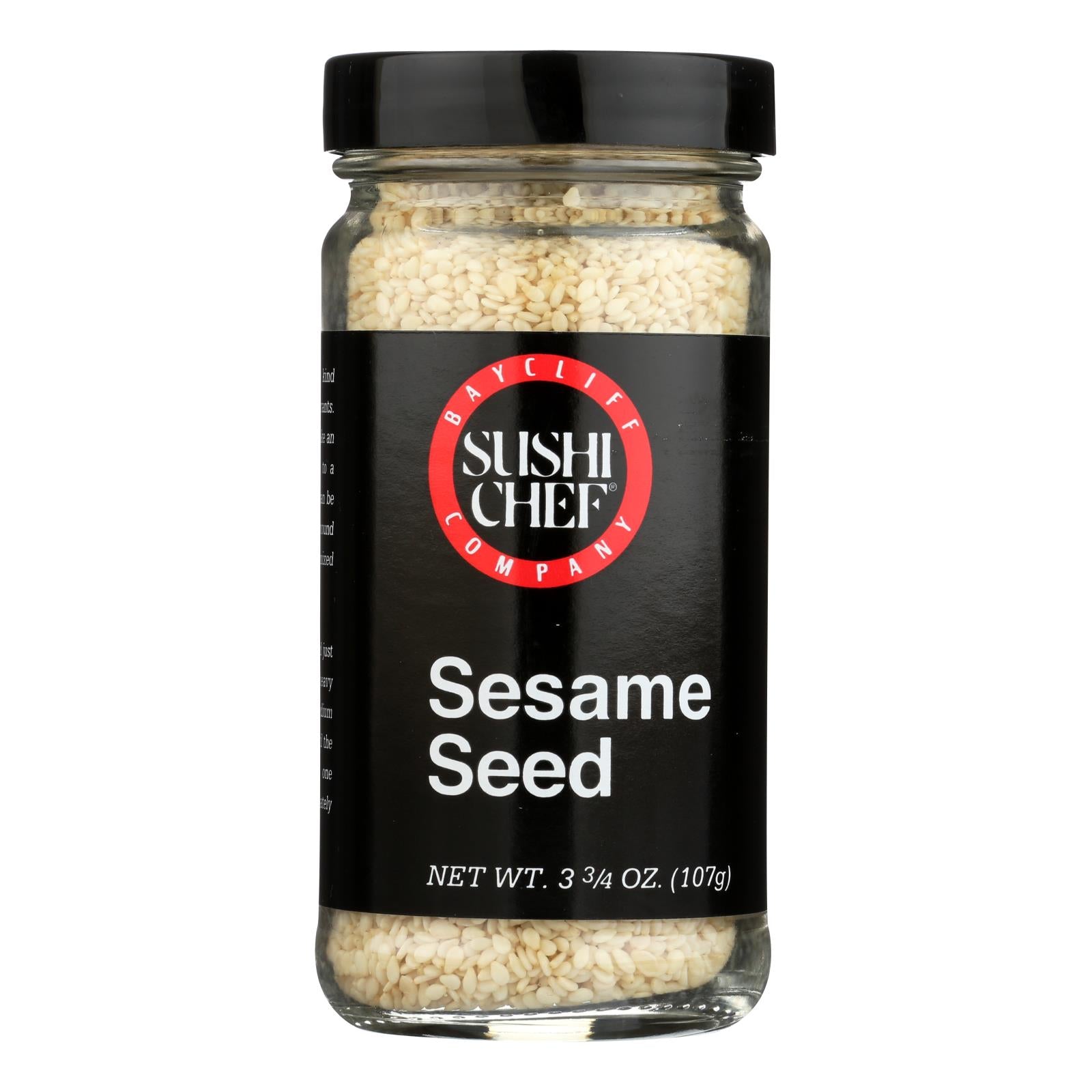 Sushi Chef White Sesame Seeds - Case Of 12 - 3.75 Oz. - Whole Green Foods