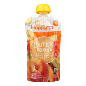 Happy Baby Happytot Organic Superfood Banana Peach And Mango - 4.22 Oz - Case Of 16 - Whole Green Foods
