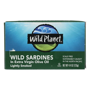 Wild Planet Wild Sardines In Extra Virgin Olive Oil - Case Of 12 - 4.375 Oz. - Whole Green Foods