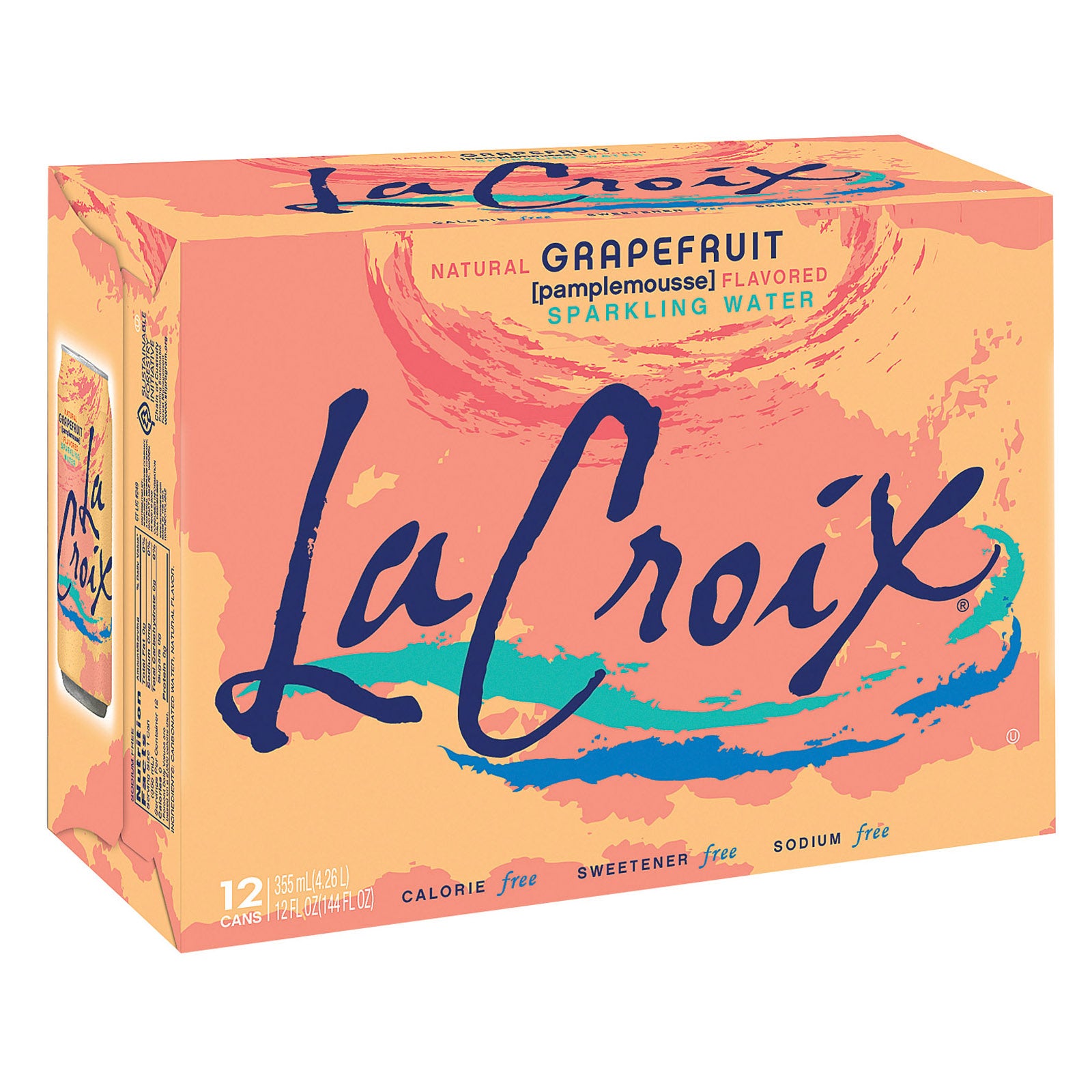 Lacroix Sparkling Water - Grapefruit - Case Of 2 - 12 Fl Oz. - Whole Green Foods
