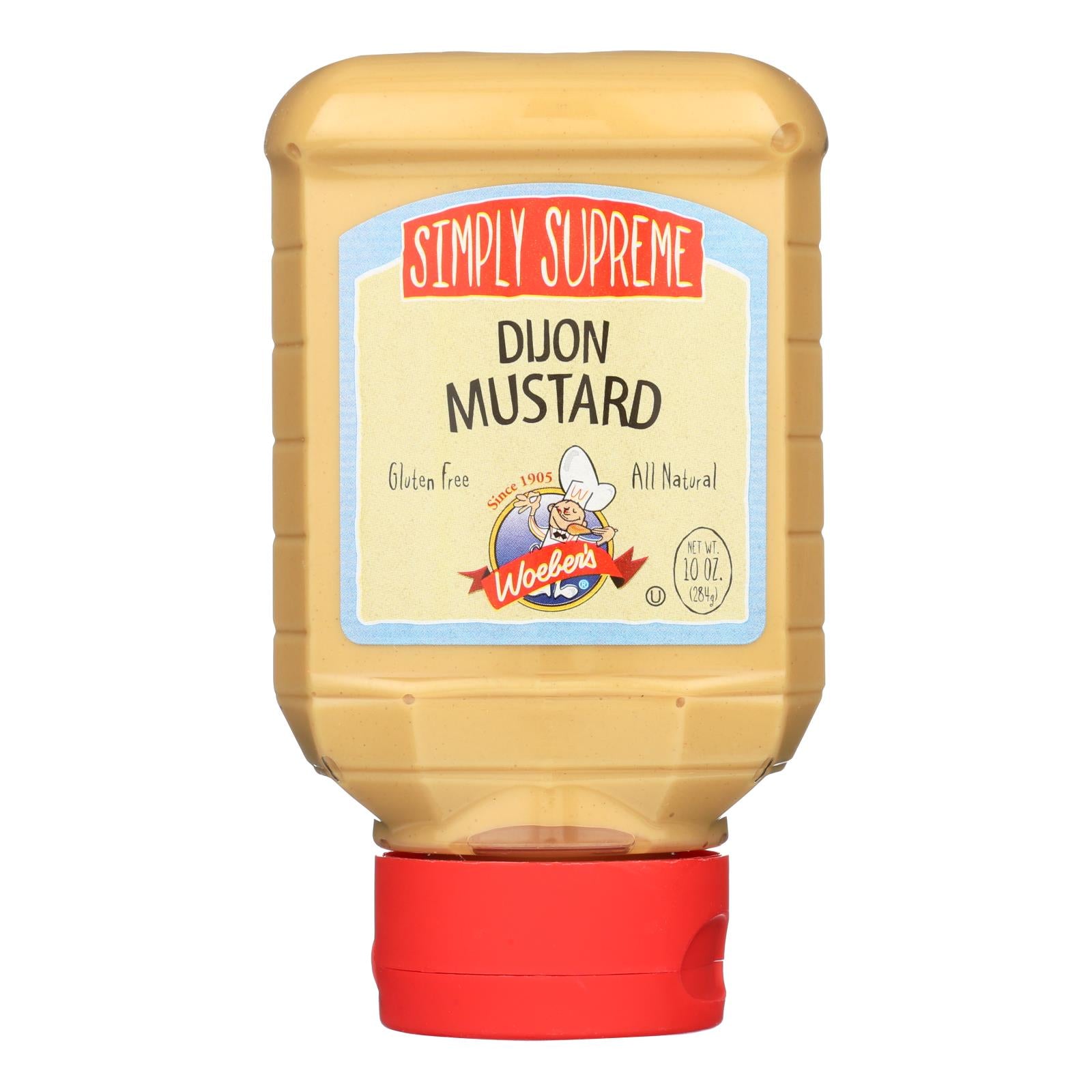 Woeber's Supreme Dijon Mustard - Case Of 6 - 10 Oz. - Whole Green Foods
