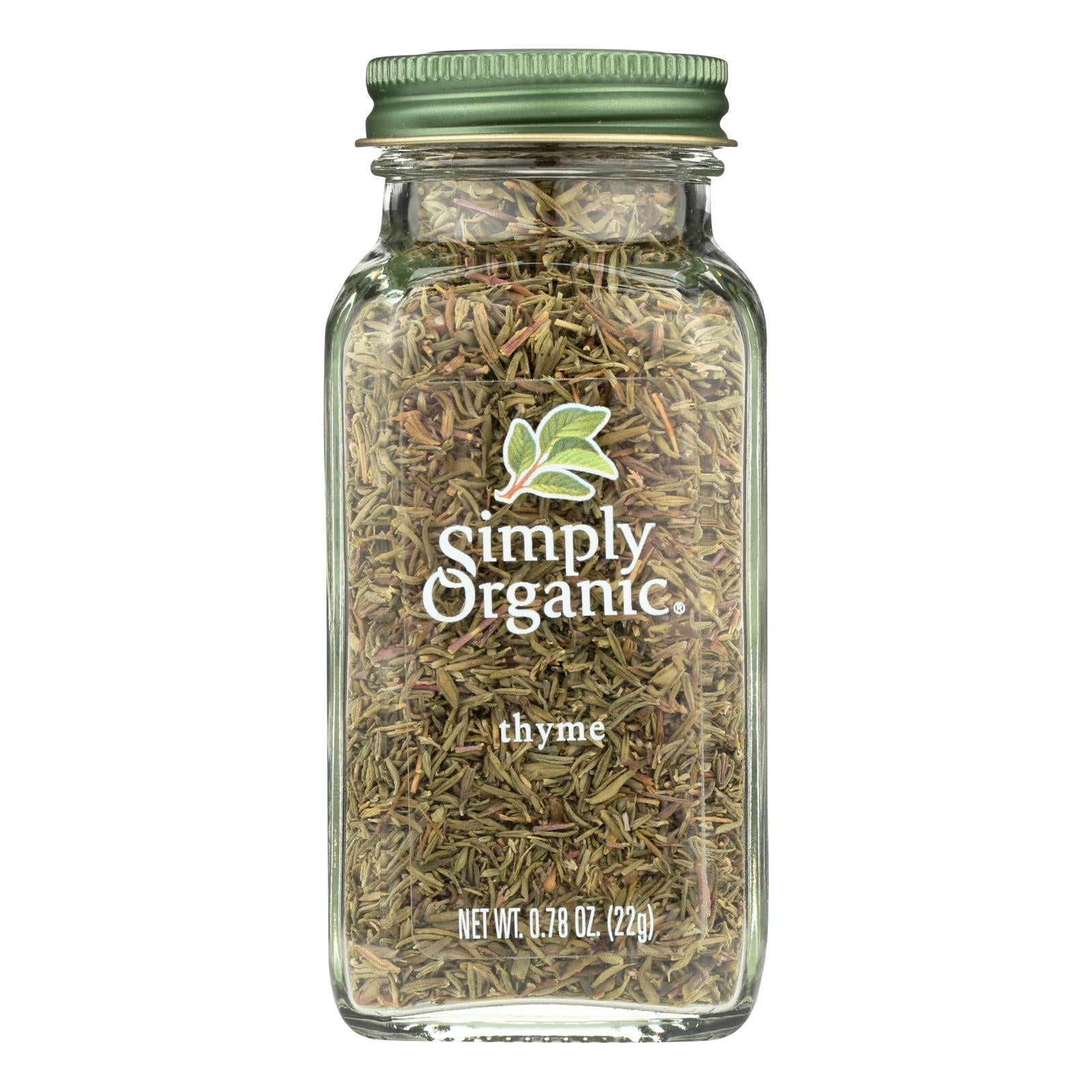 Simply Organic Thyme Leaf - Organic - Whole - Fancy Grade - .78 Oz - Whole Green Foods