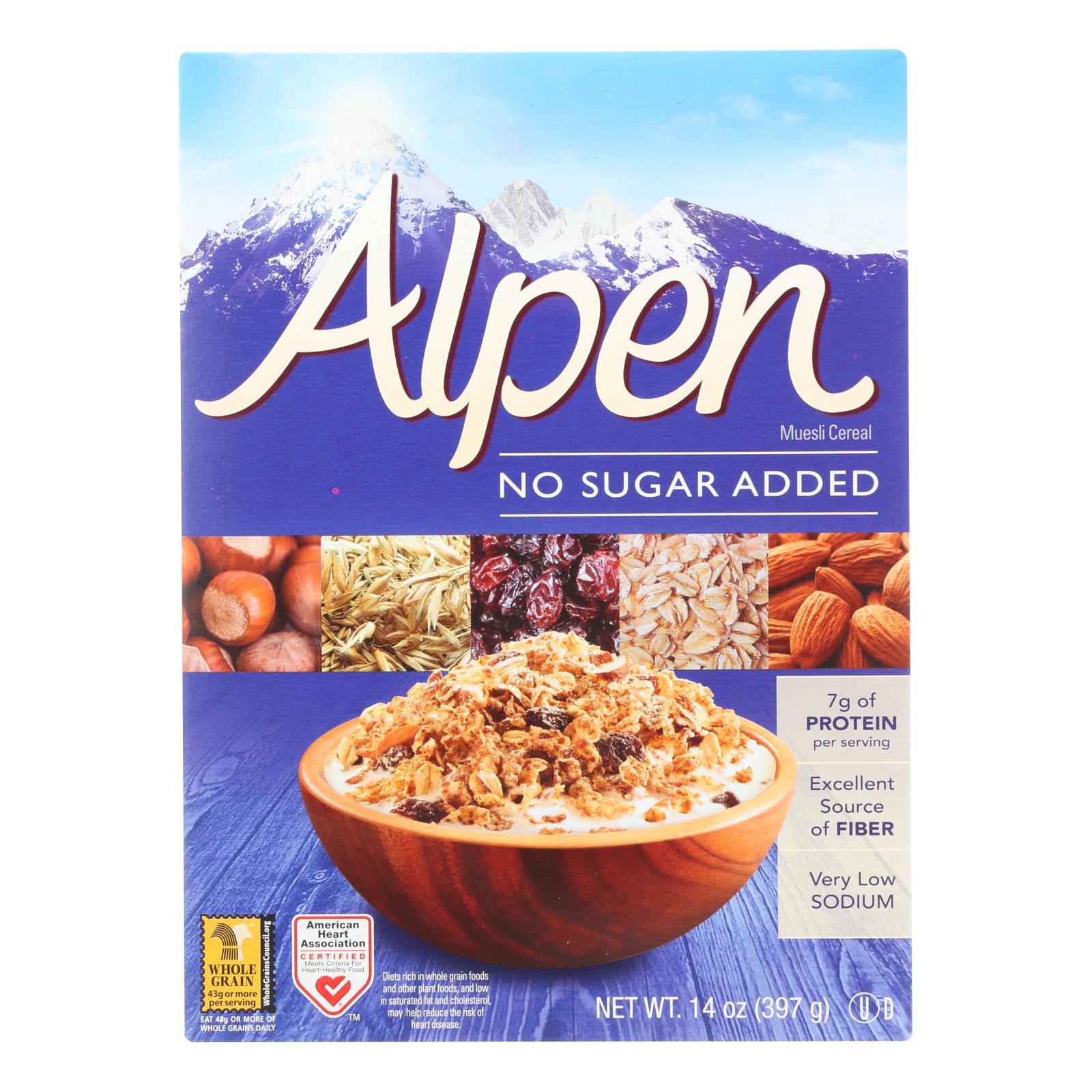 Alpen No Added Sugar Muesli Cereal - 14 Oz. - Whole Green Foods