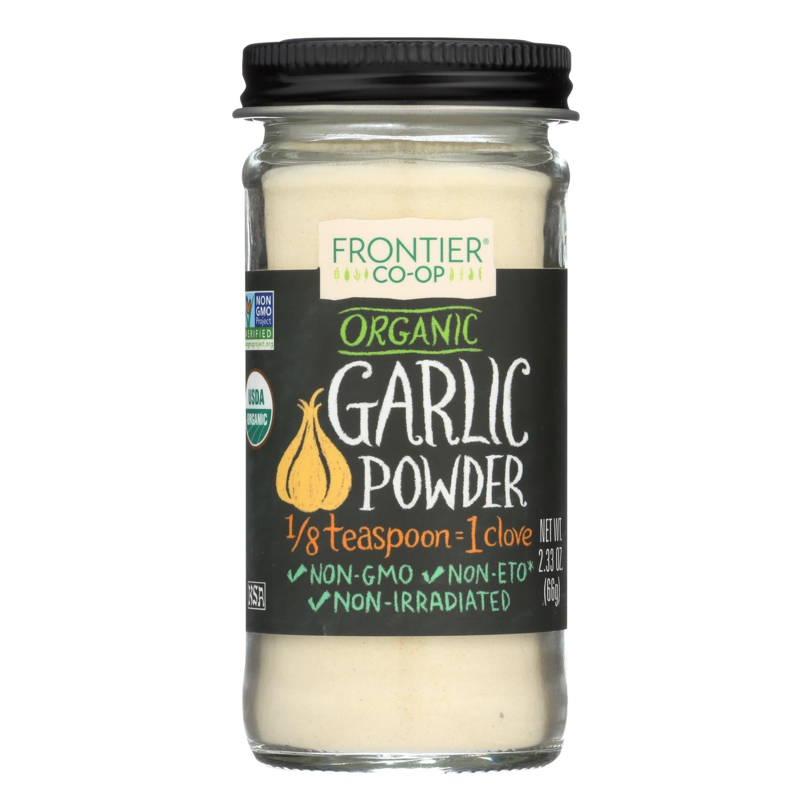 Frontier Herb Garlic - Organic - Powder - 2.33 Oz - Whole Green Foods