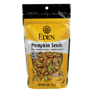 Eden Foods Organic Pumpkin Seeds - Dry Roasted - Case Of 15 - 4 Oz. - Whole Green Foods