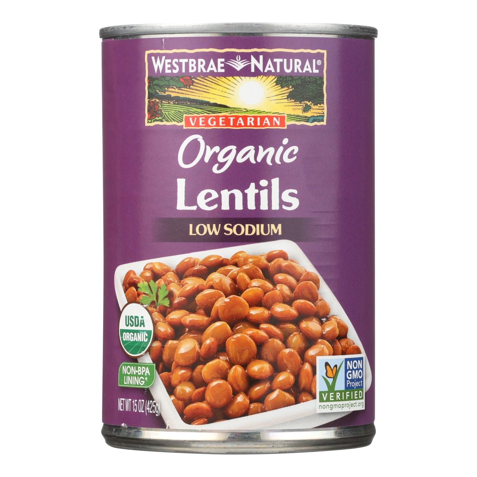 Westbrae Foods Organic Lentils Beans - Case Of 12 - 15 Oz. - Whole Green Foods