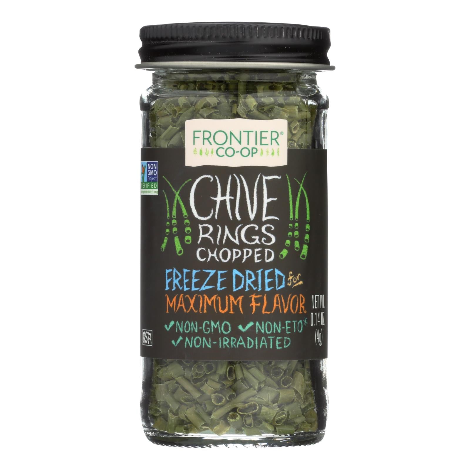 Frontier Herb Chives - Freeze Dried - Cut And Sifted - .14 Oz - Whole Green Foods