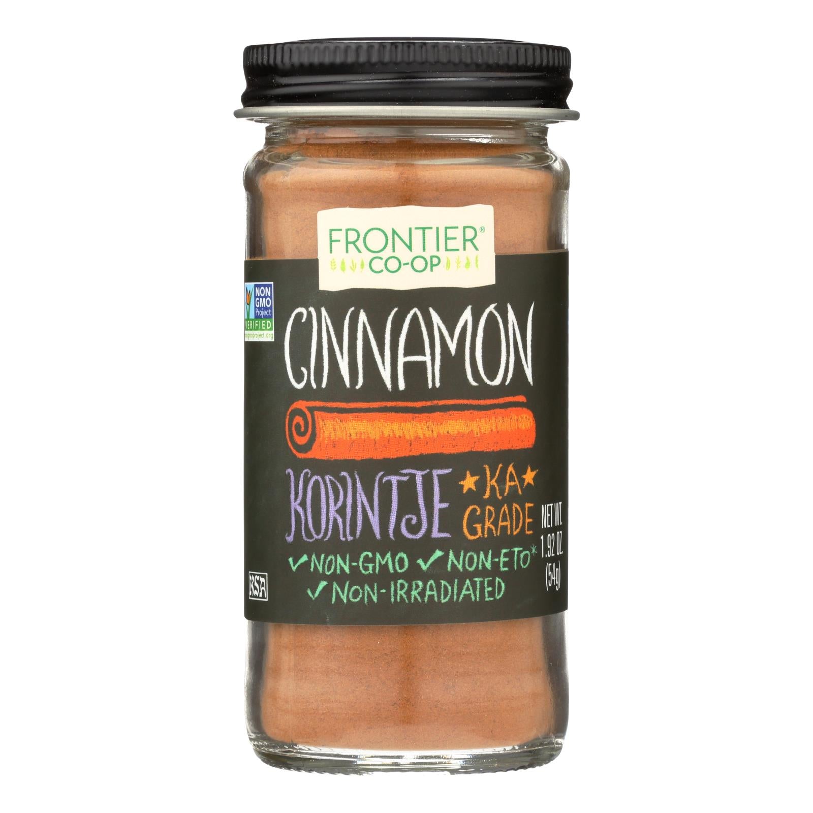 Frontier Herb Cinnamon - Ground - Korintje - 3 Percent Oil - A Grade - 1.92 Oz - Whole Green Foods