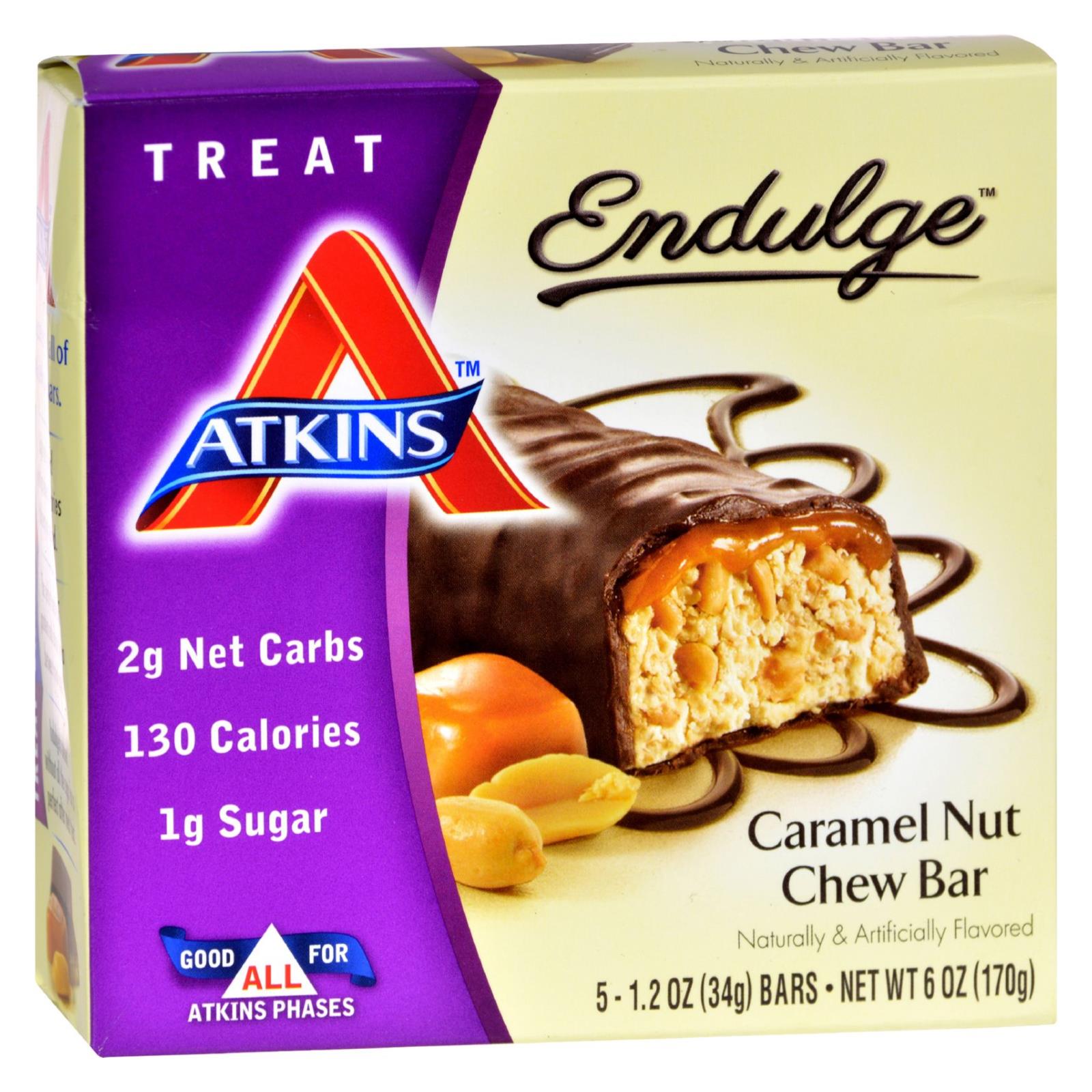 Atkins Endulge Bar Caramel Nut Chew - 5 Bars - Whole Green Foods