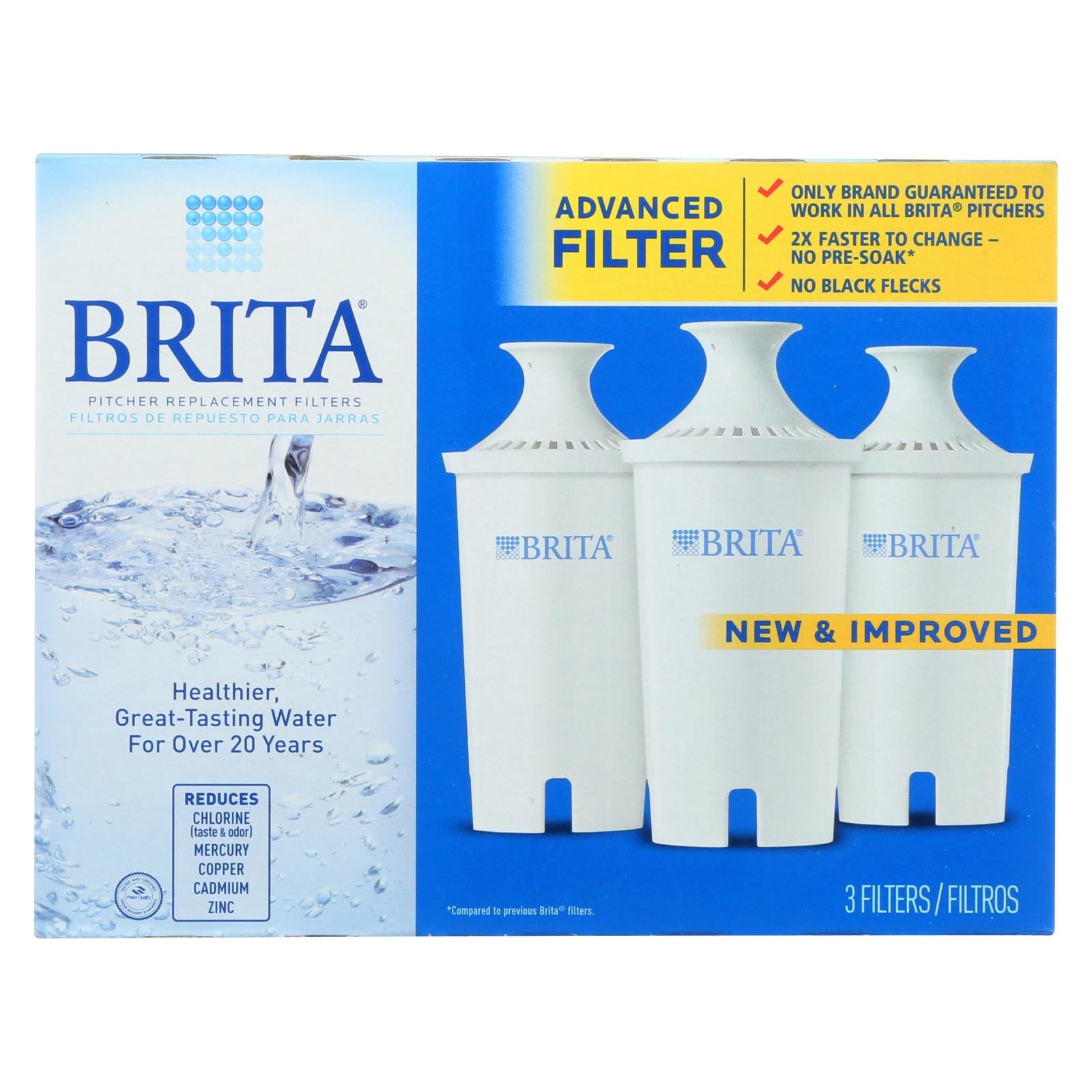 Brita - Replacement Pitcher And Dispenser Filter - 3 Pack - Whole Green Foods