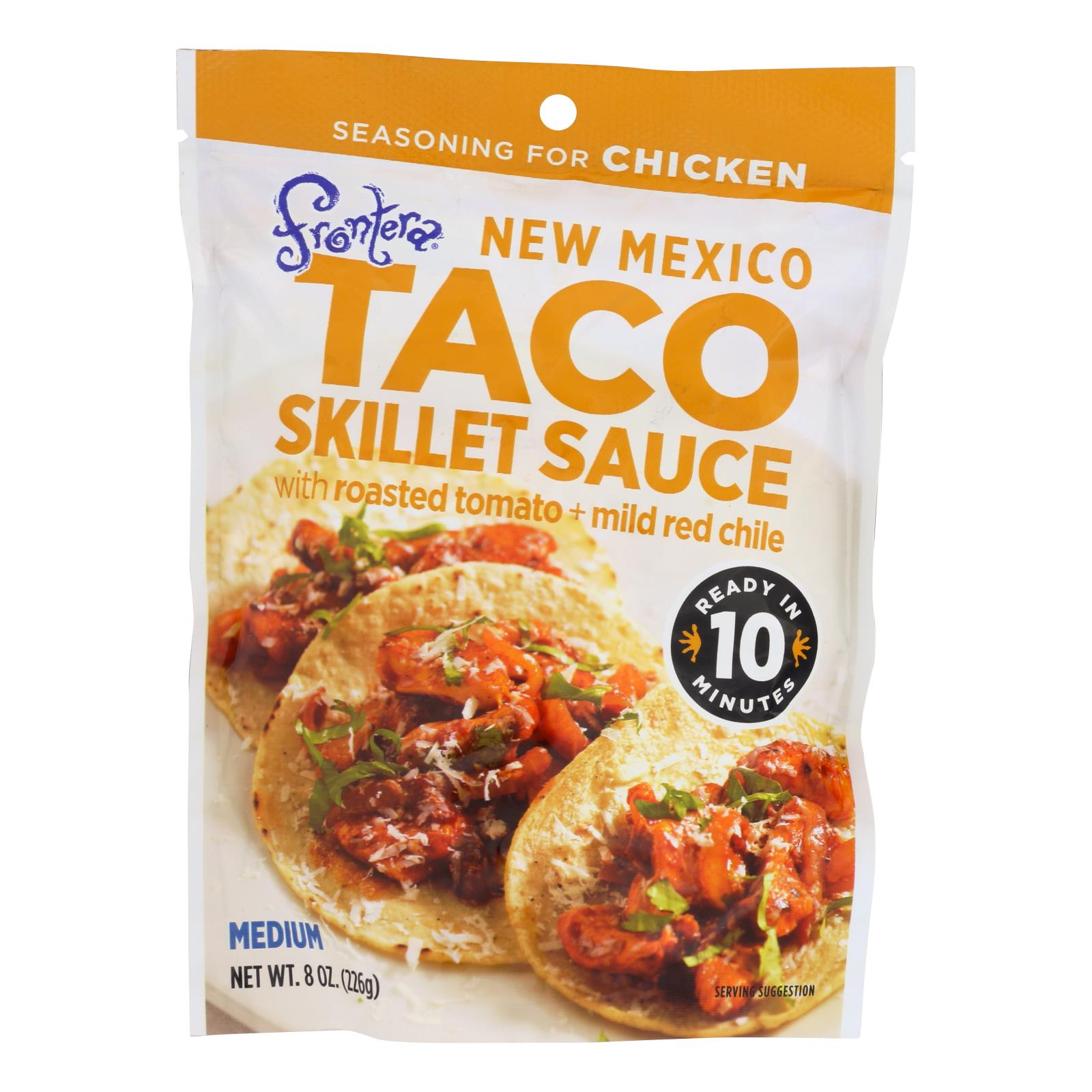 Frontera Foods New Mexico Taco Skillet Sauce - New Mexico - Case Of 6 - 8 Oz. - Whole Green Foods