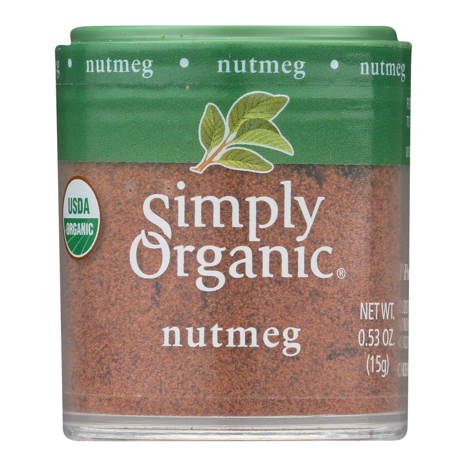 Simply Organic Nutmeg - Organic - Ground - .53 Oz - Case Of 6 - Whole Green Foods