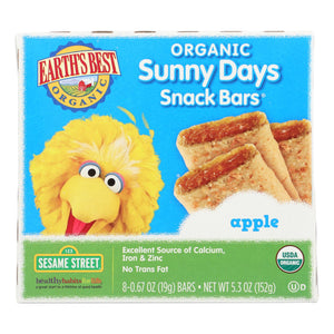 Earth's Best Sunny Days Apple Snack Bars - Case Of 6 - 5.3 Oz - Whole Green Foods