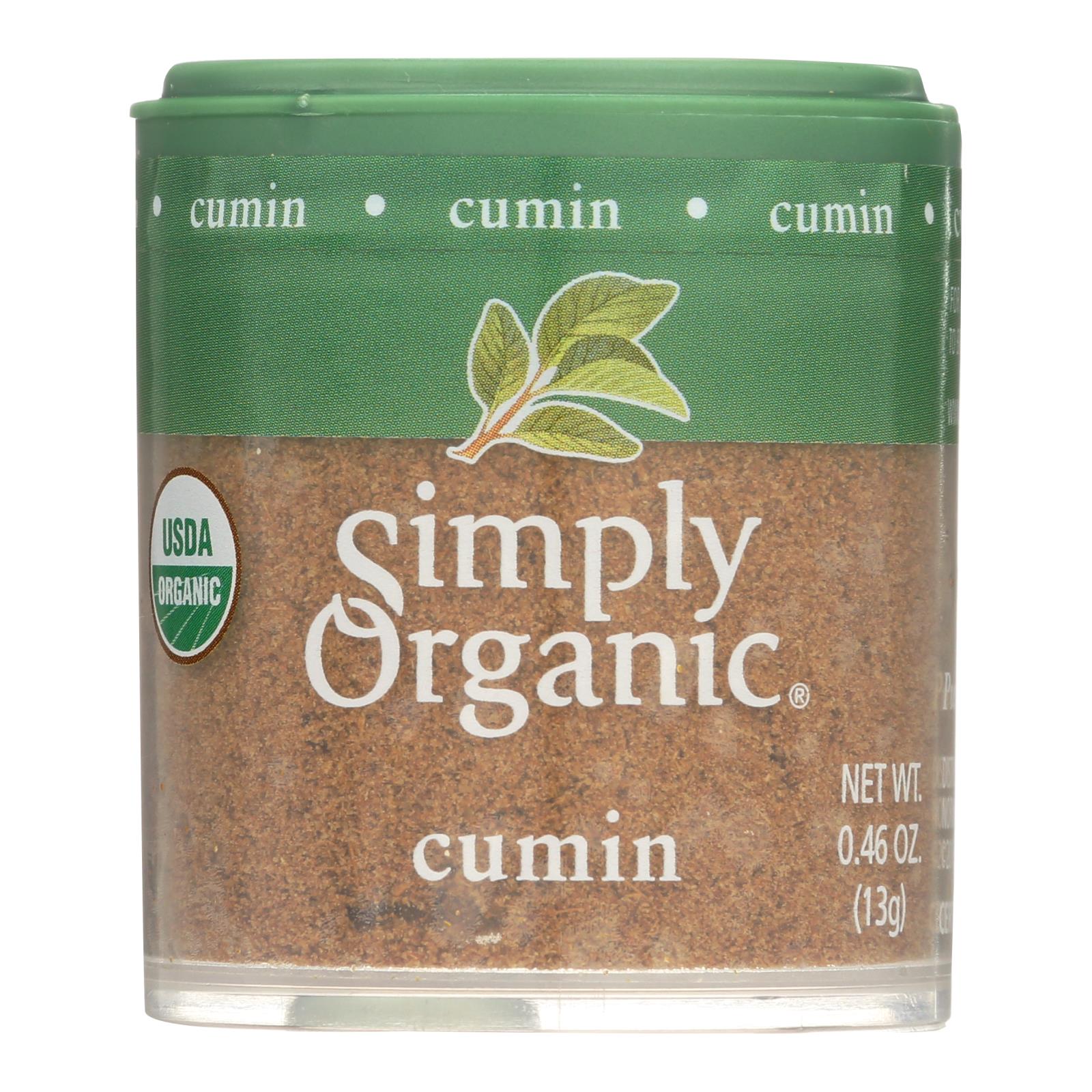 Simply Organic Cumin Seed - Organic - Ground - .46 Oz - Case Of 6 - Whole Green Foods