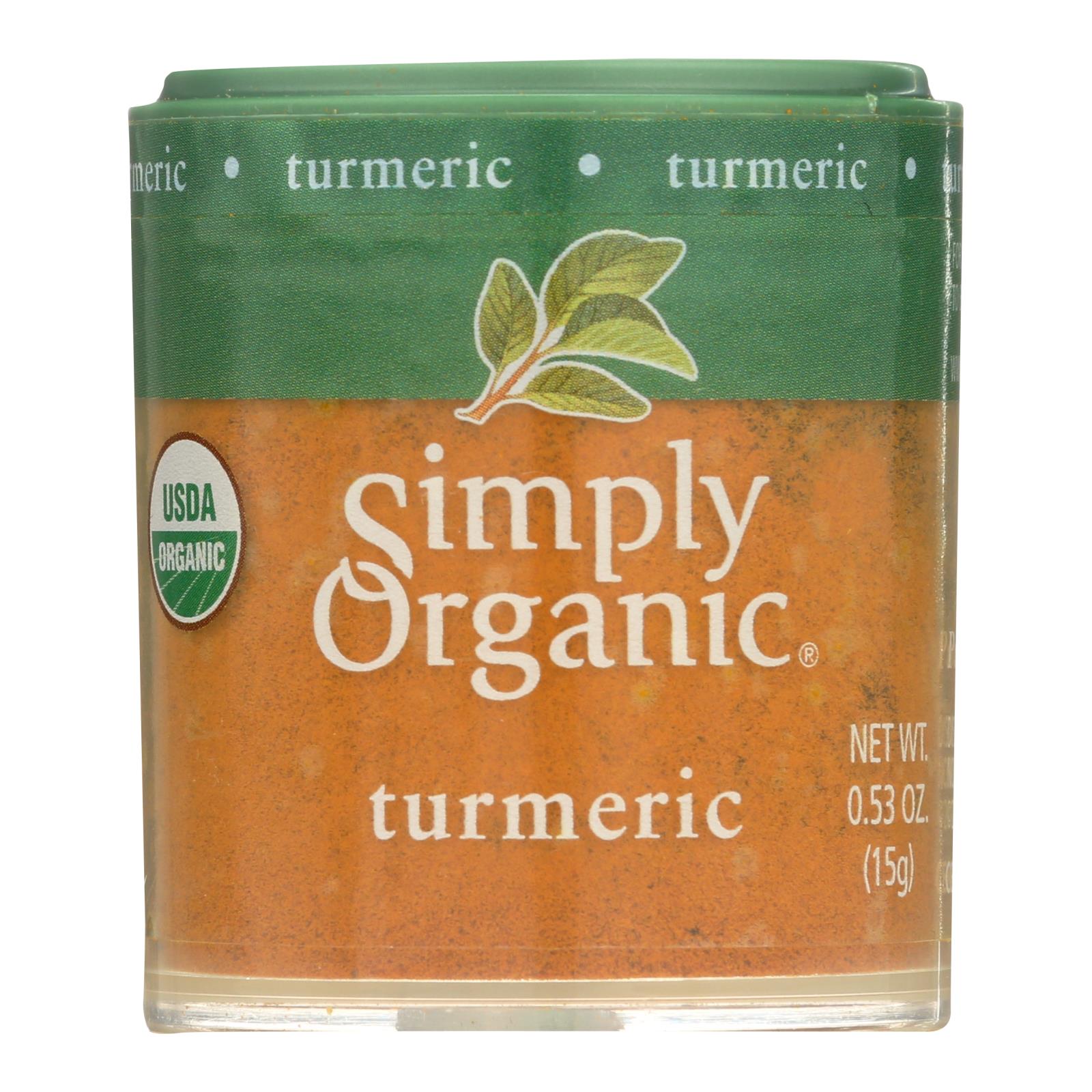 Simply Organic Turmeric Root - Organic - Ground - .53 Oz - Case Of 6 - Whole Green Foods