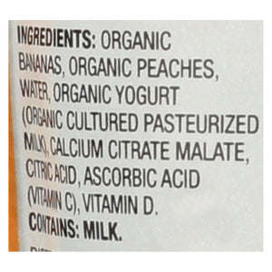 Earth's Best Organic Fruit Yogurt Smoothie - Peach Banana - Case Of 12 - 4.2 Oz. - Whole Green Foods