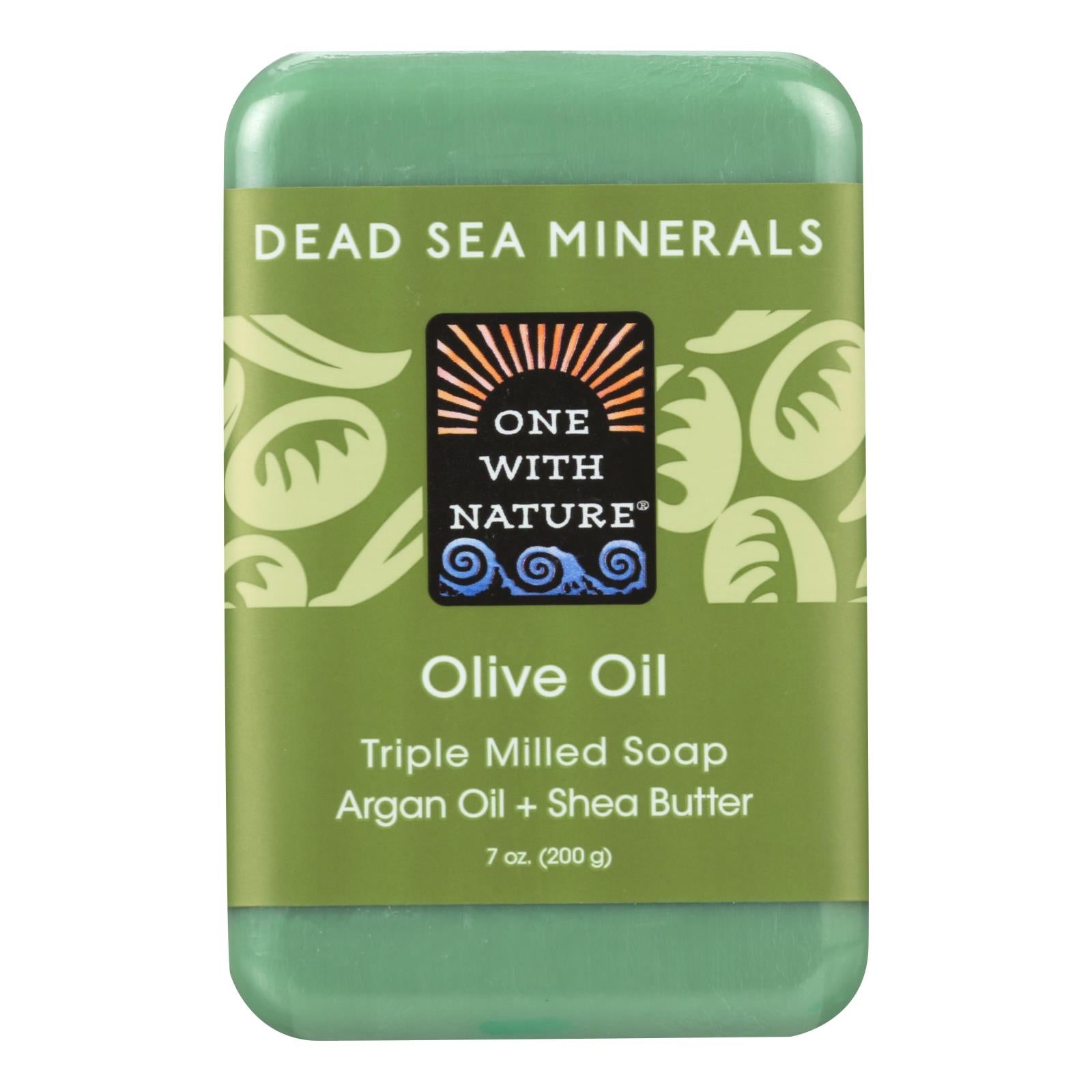 One With Nature Dead Sea Mineral Olive Oil Soap - 7 Oz - Whole Green Foods
