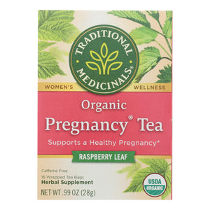 Traditional Medicinals Organic Pregnancy Herbal Tea - 16 Tea Bags - Case Of 6 - Whole Green Foods