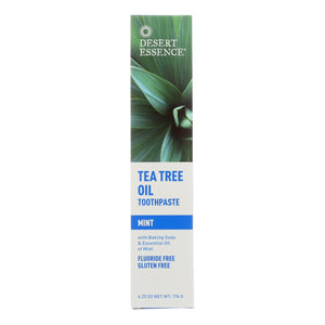 Desert Essence - Natural Tea Tree Oil Toothpaste Mint - 6.25 Oz - Whole Green Foods
