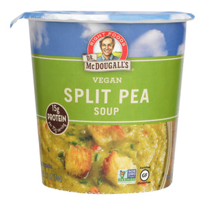 Dr. Mcdougall's Vegan Split Pea And Barley Soup Big Cup - Case Of 6 - 2.5 Oz. - Whole Green Foods